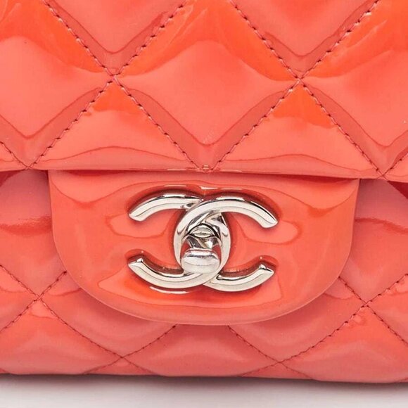 Chanel Pink Quilted Patent Leather Classic Jumbo Double Flap Bag - Picture 7 of 11